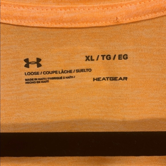 Under Armour Women's Orange V-Neck Top Size XL - Picture 2 of 4